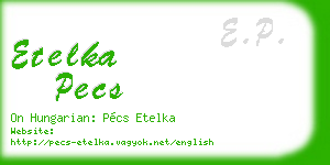 etelka pecs business card