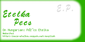 etelka pecs business card